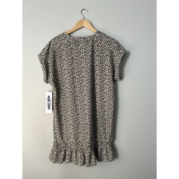 MUK LUKS Women's Vintage Terry Lounge Sleep Dress Animal Cheetah Print SZ L - Picture 3 of 7